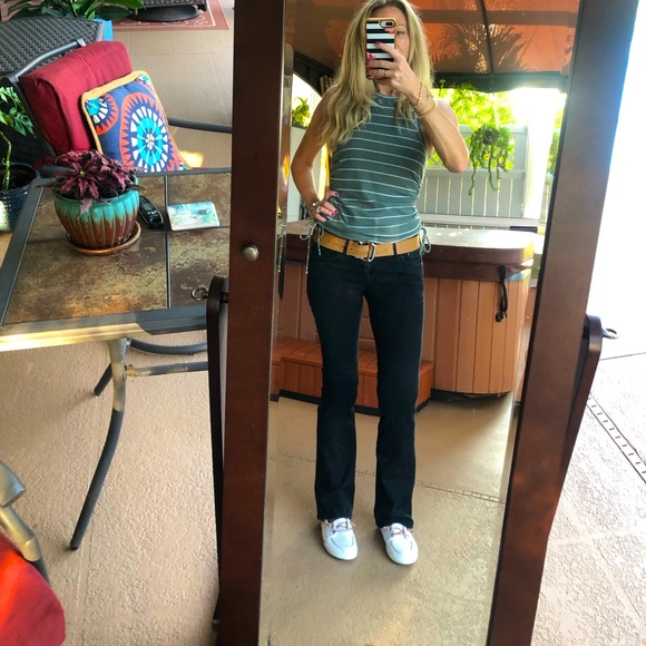 H&M Low Waist Bootcut Black Jeans Sz 30 (29) - Picture 3 of 16